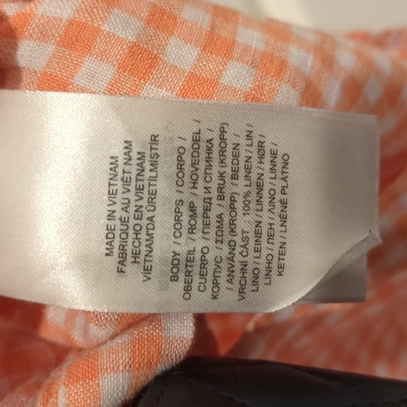 Ralph Lauren women's short sleeves  gingham shirt in Linen - Picture 5 of 6